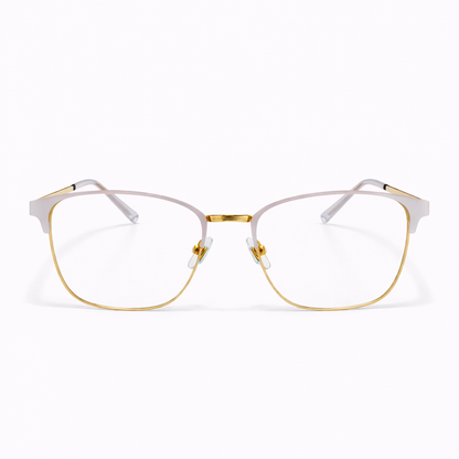 Quadrado Clip-On Lumi Branco e Dourado