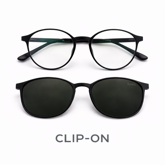 Clip-On Lumi Redondo Preto